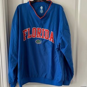 NCAA Florida Gators Blue V-Neck Pullover with Orange Trim